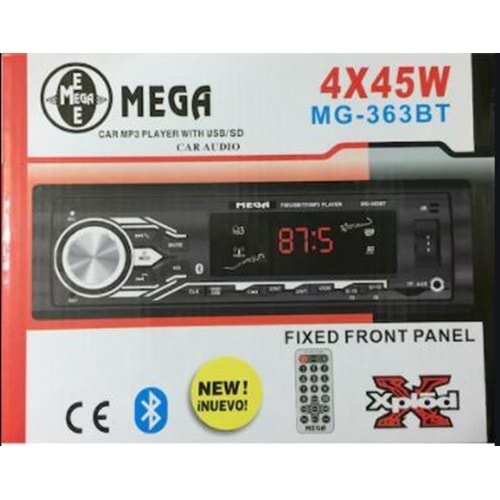 MEGA MG-363 TEYP 4X52 BLUETOOTH TEK USB GİRİŞ