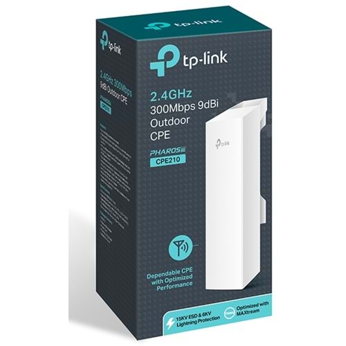 TP-LINK CPE210 PHAROS 2 PORT 300MBPS 2.4GHZ 9dBI OUTDOOR ACCESS POINT
