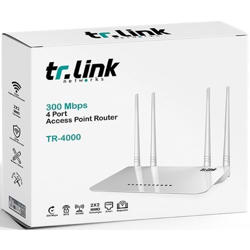 TR-LİNK TR-4000 300 MBPS 4 PORT ACCESS POİNT ROUTER